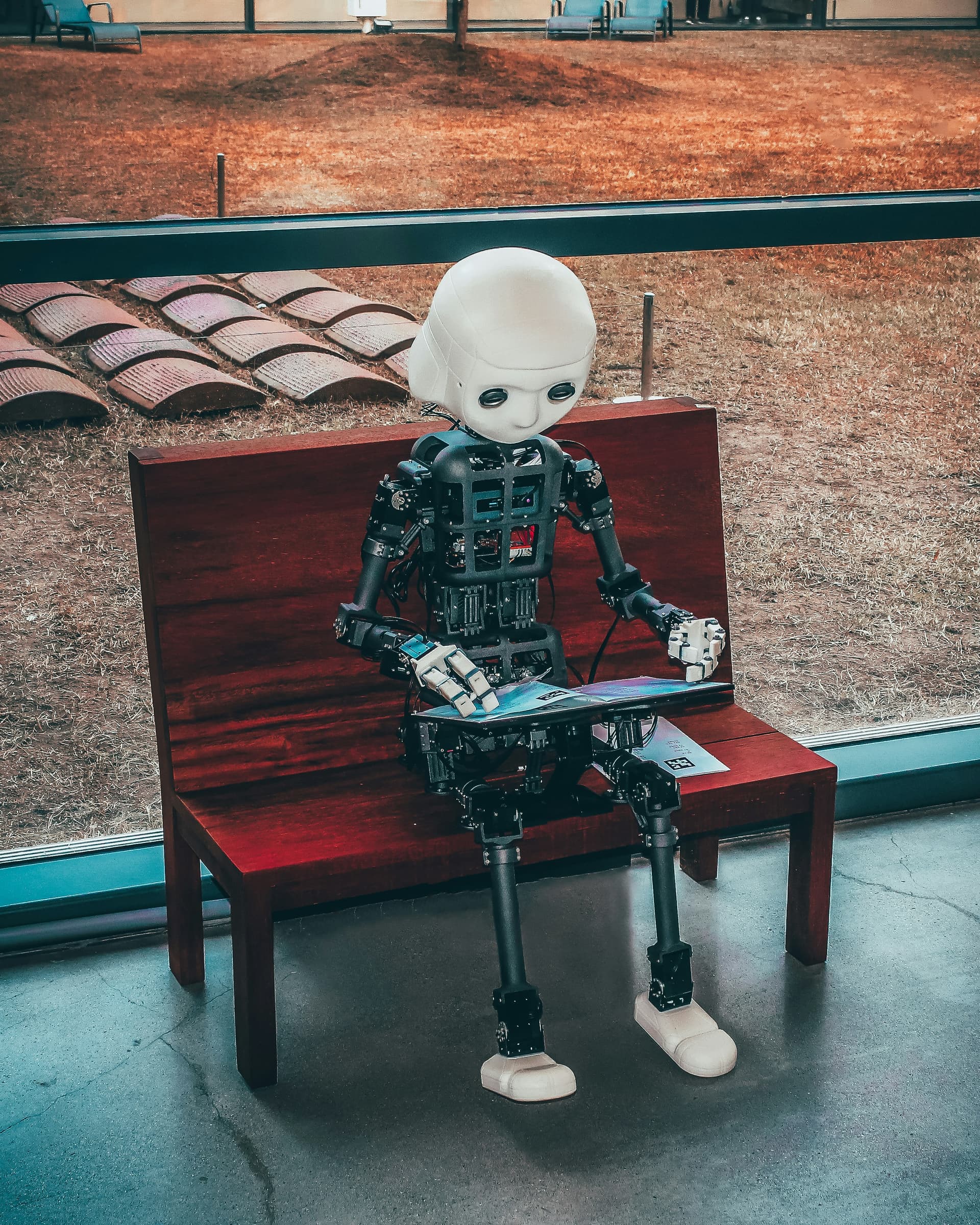 Person interacting with AI hologram interface
