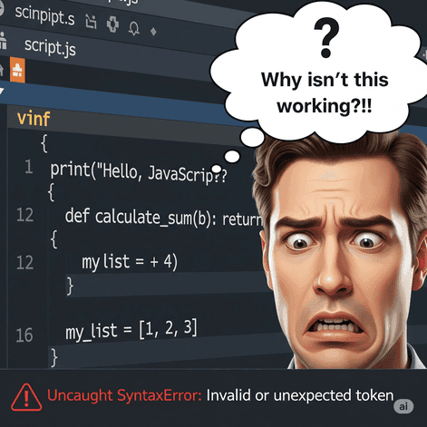 A meme of a confused developer staring at code